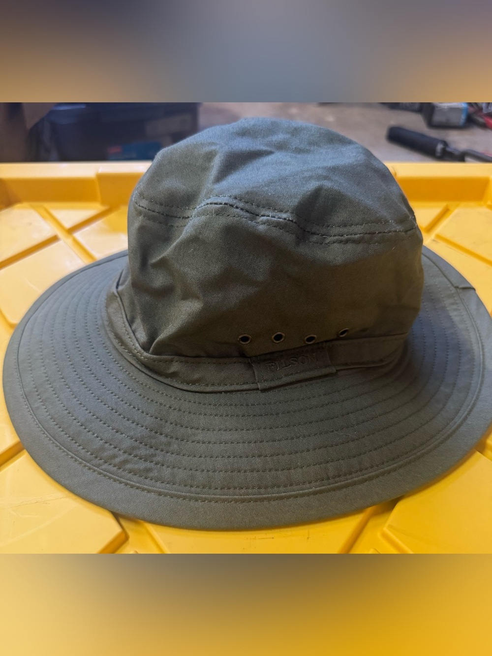 Filson Summer Parcker Olive Green Bucket Hat - Men's Outdoor Sun Hat